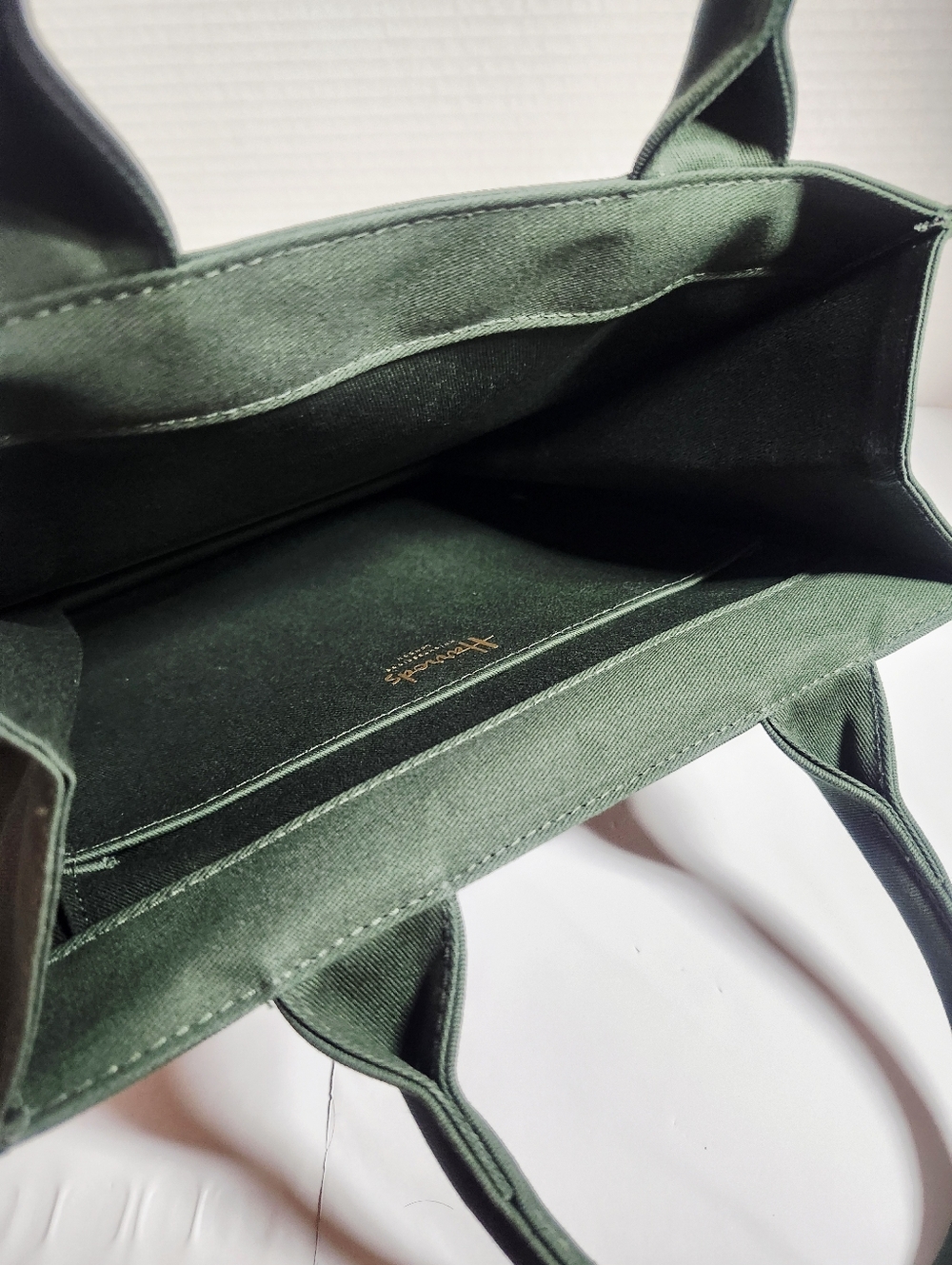 Harrods  Green Gold Tote - Picture 8 of 12